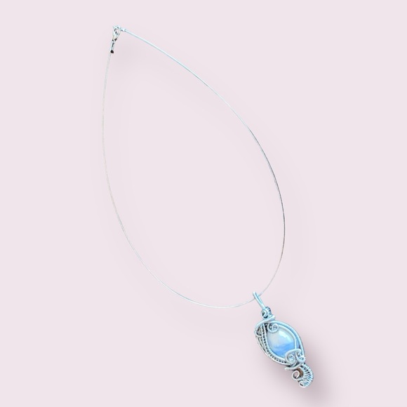 Wire Wrapped Agate Pendant - Picture 2 of 7